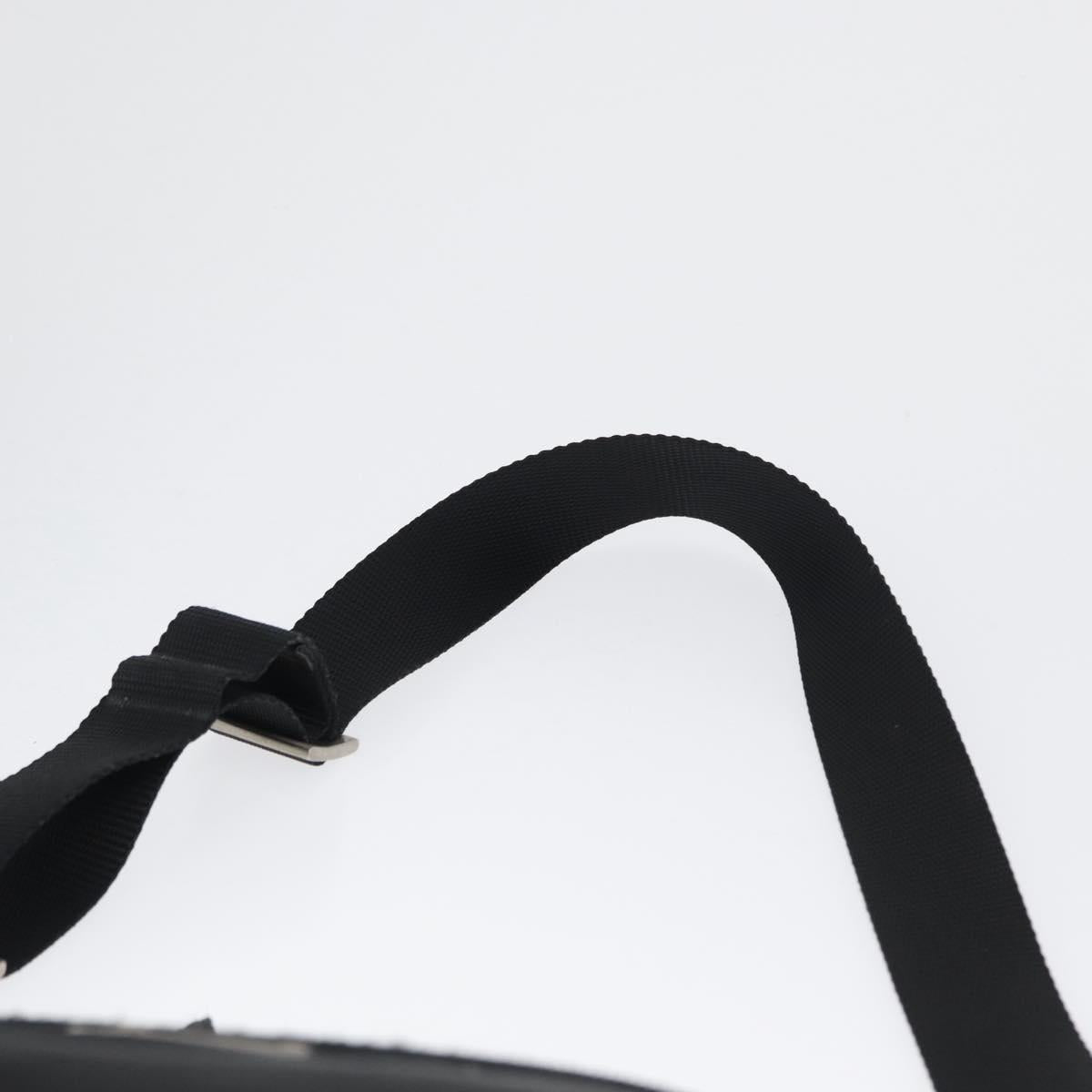 PRADA Shoulder Bag Nylon Black Silver Auth 165115