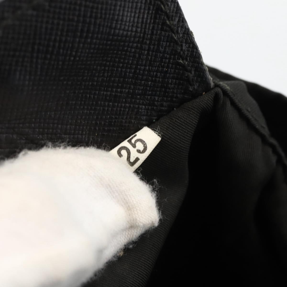 PRADA Purse Shoulder Bag Nylon Black Silver Auth 165116