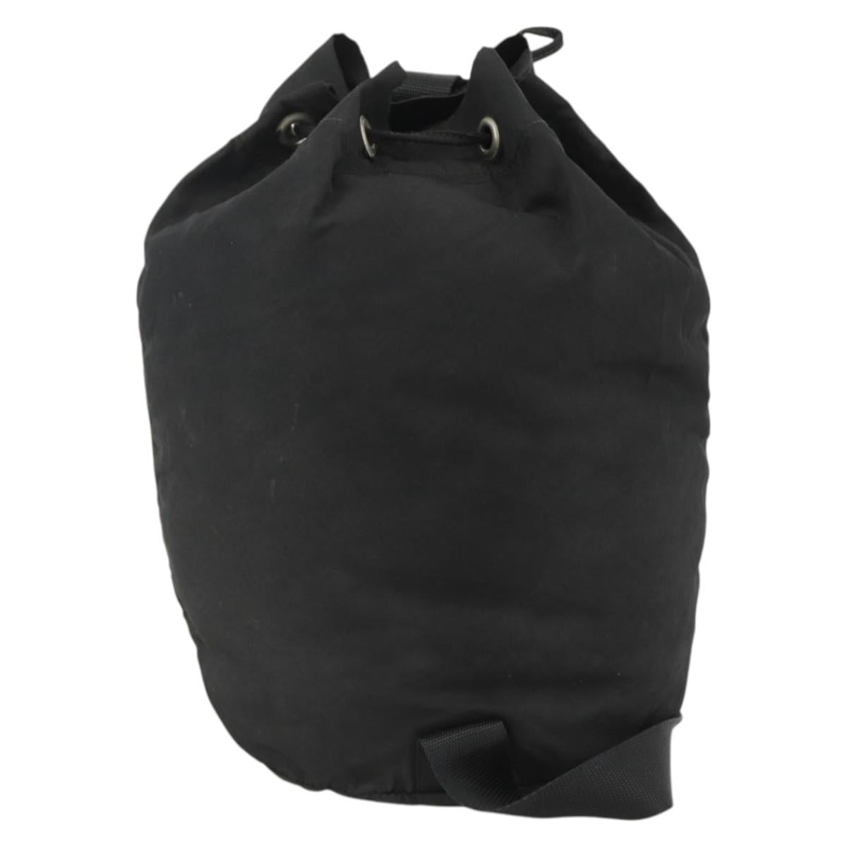 PRADA Purse Shoulder Bag Nylon Black Silver Auth 165116
