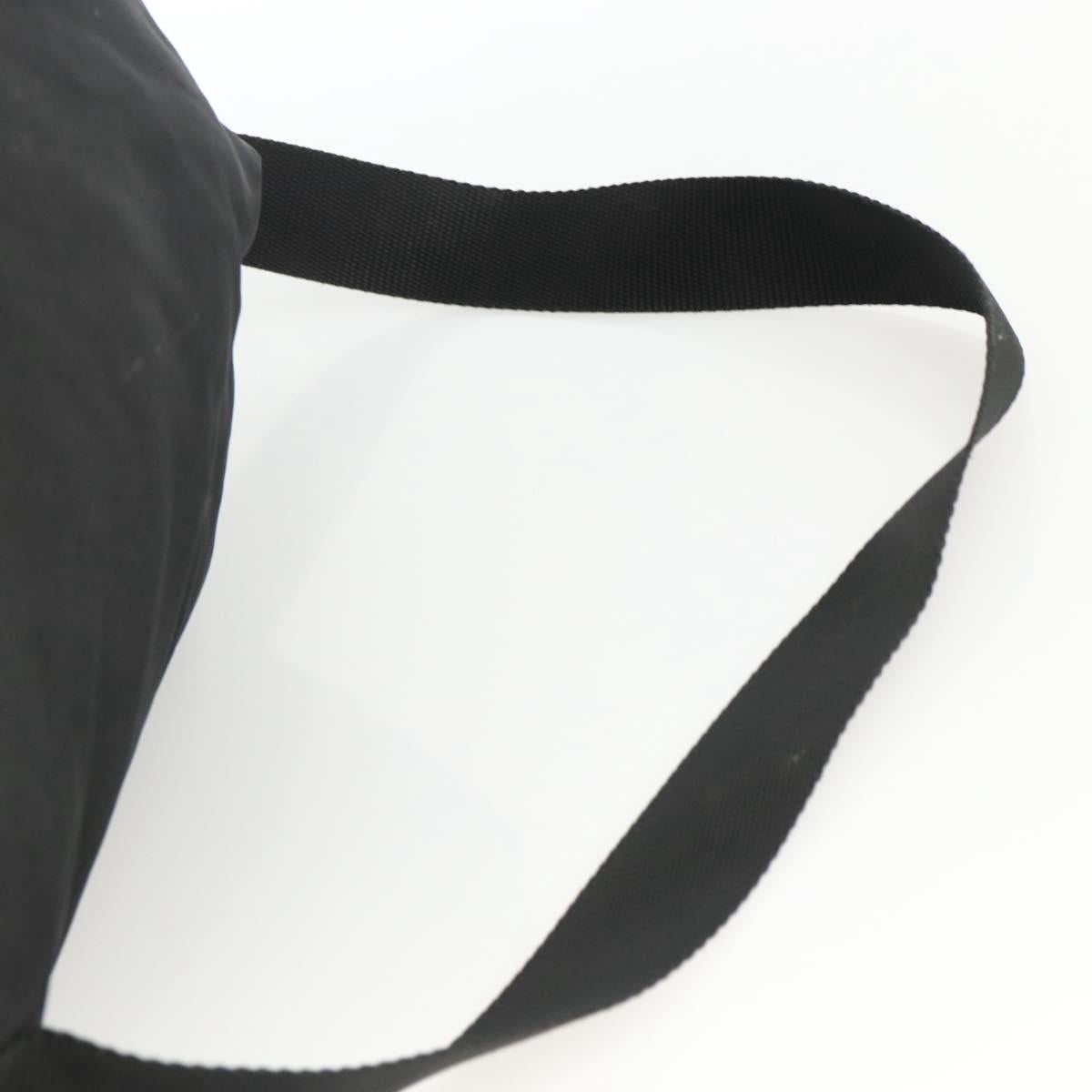 PRADA Purse Shoulder Bag Nylon Black Silver Auth 165116