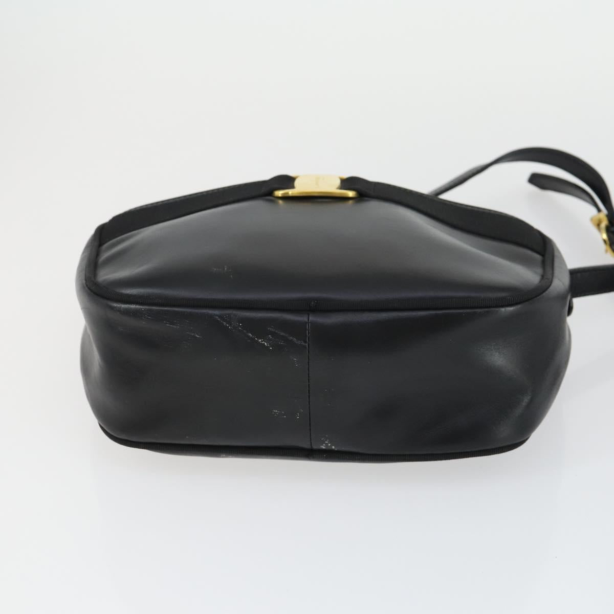 Salvatore Ferragamo Shoulder Bag Leather 3 Set Brown Black Auth 165121