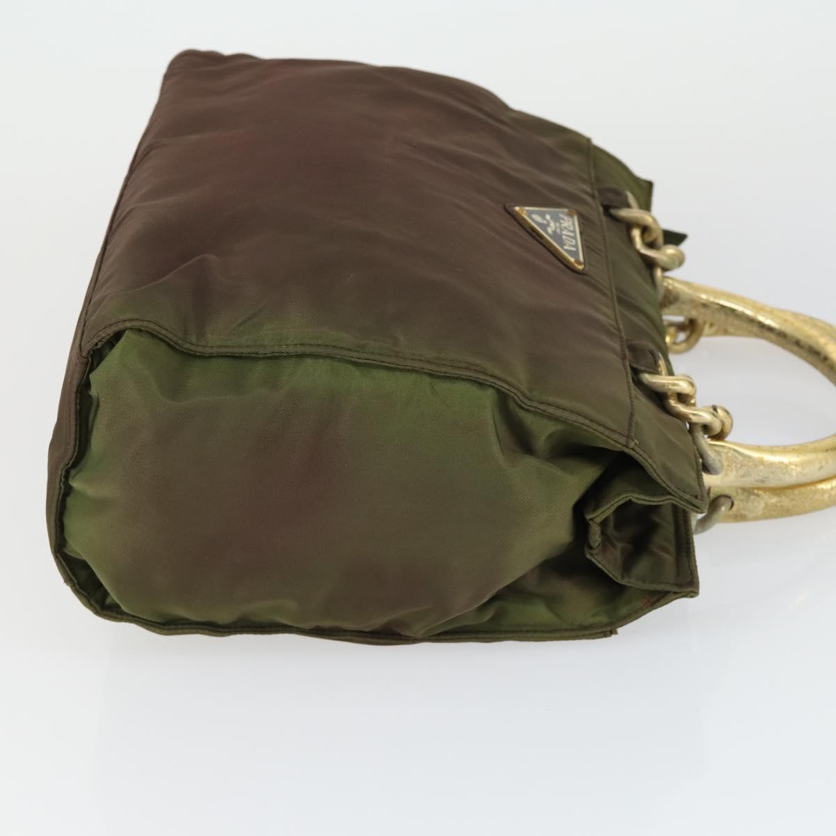 PRADA Shoulder Bag Nylon 3 Set Khaki Black Auth 165124