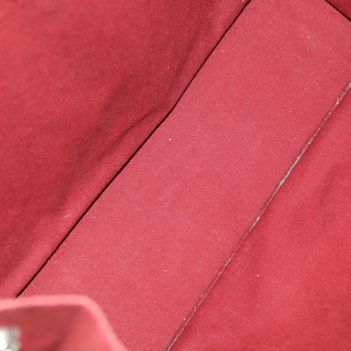 HERMES Fourre Tout Hand Bag Canvas 3 Set Gray Black Red Auth 165128