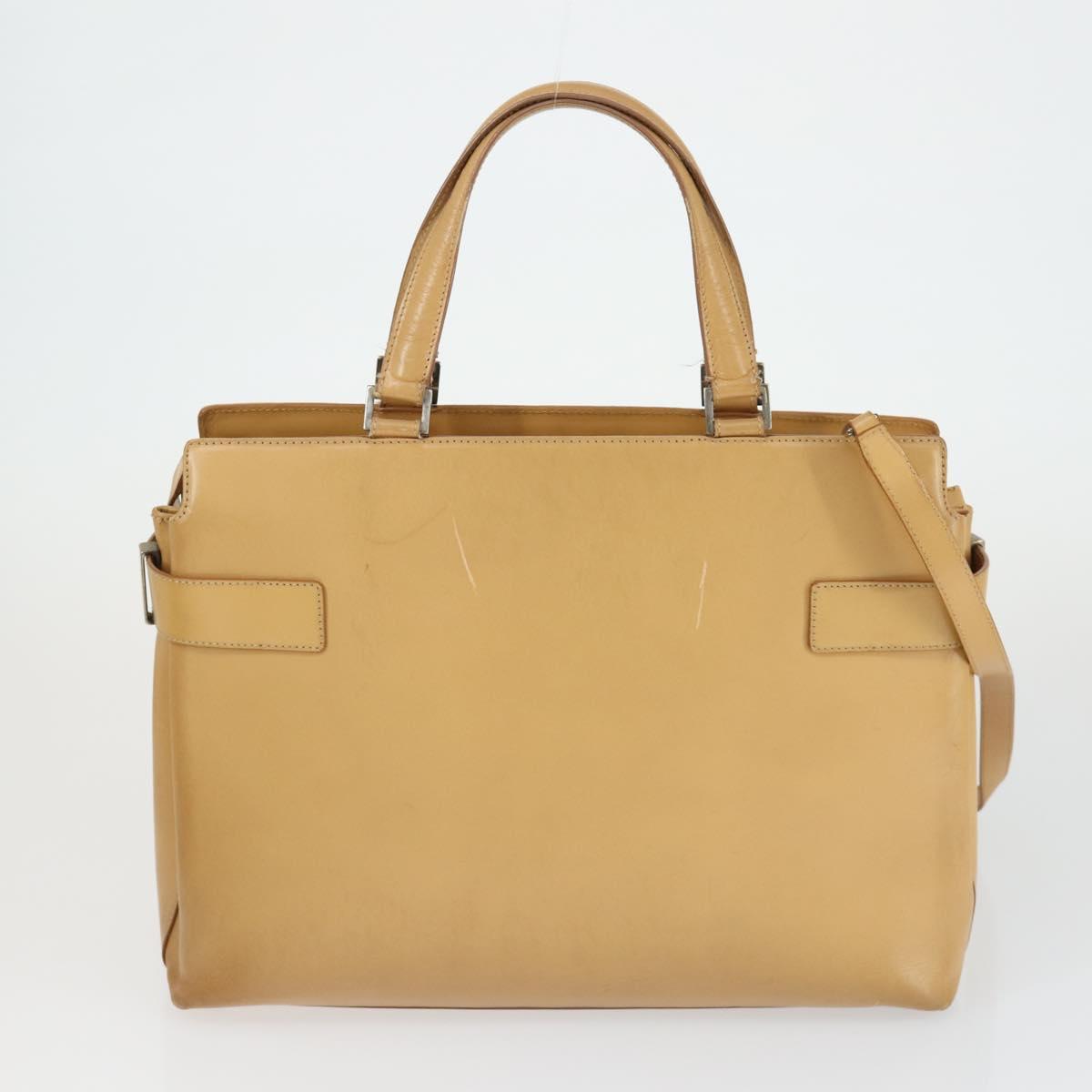 Salvatore Ferragamo Bag leather Patent 4 Set Black Beige white Auth 165131