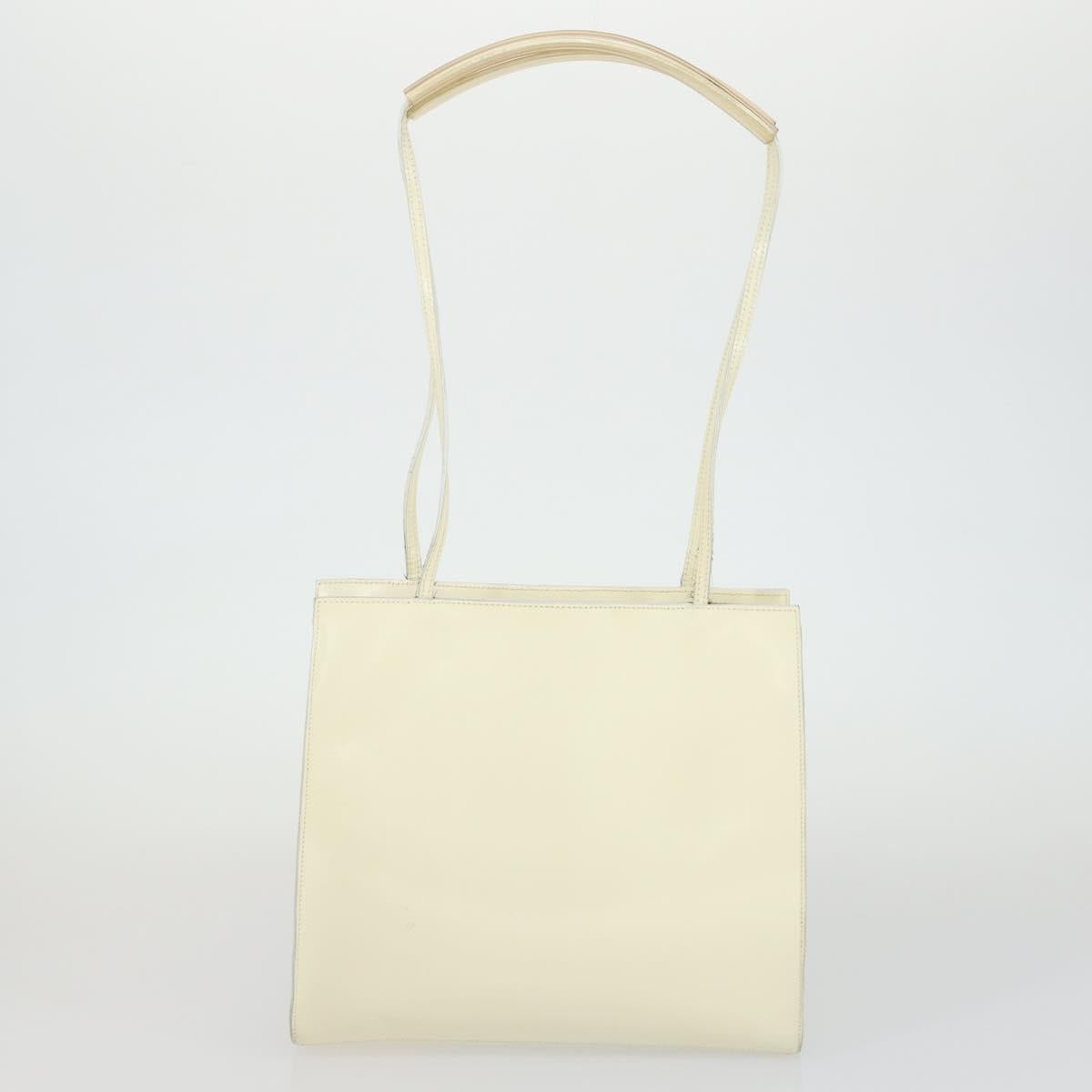 Salvatore Ferragamo Bag leather Patent 4 Set Black Beige white Auth 165131