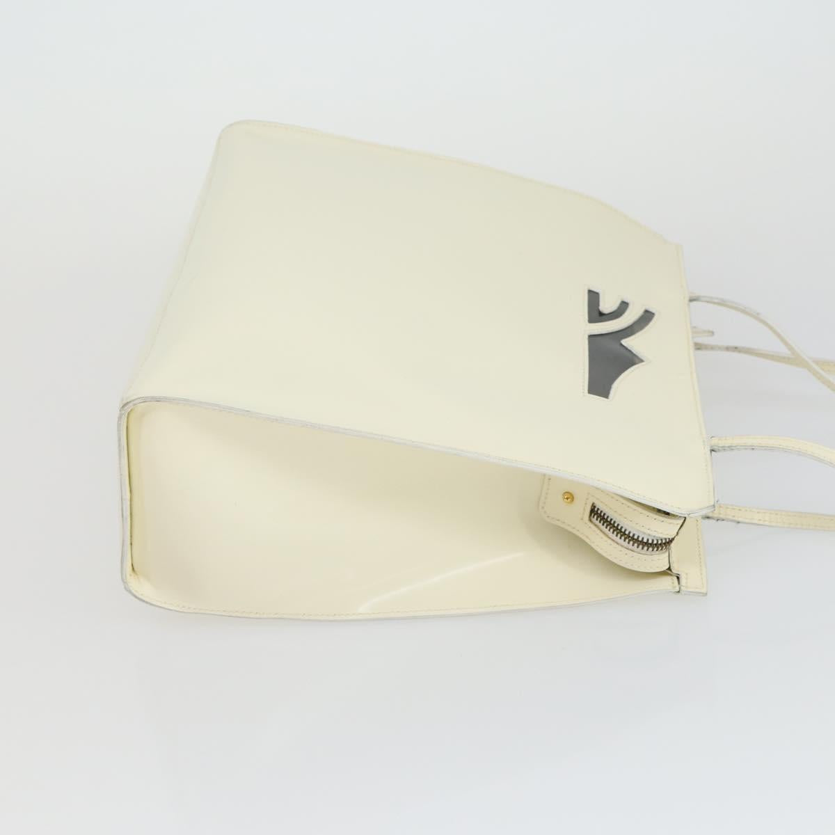 Salvatore Ferragamo Bag leather Patent 4 Set Black Beige white Auth 165131