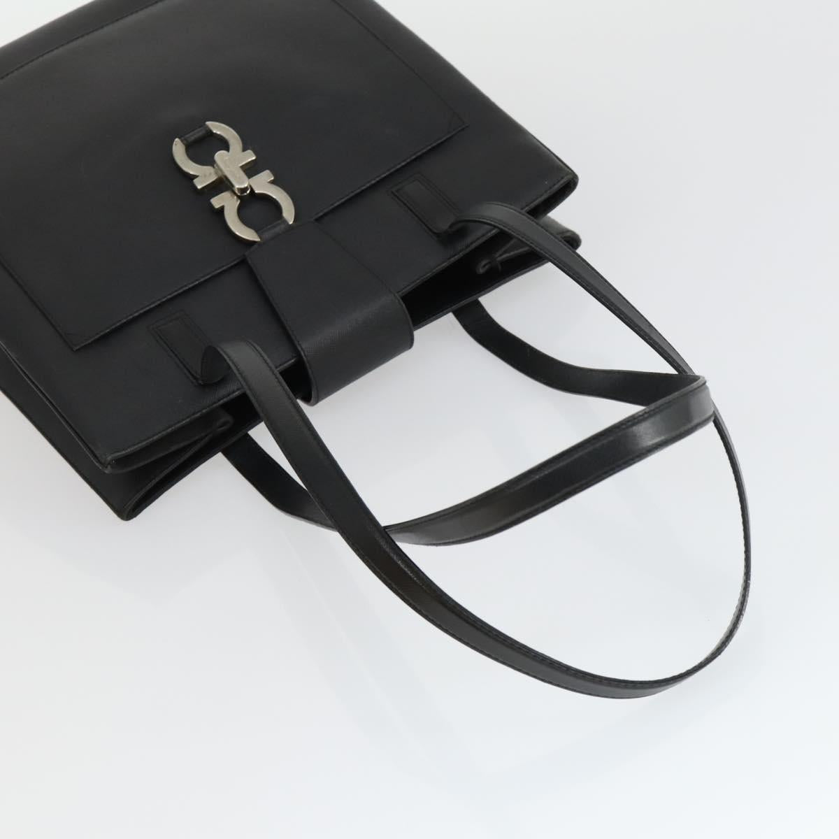 Salvatore Ferragamo Bag leather Patent 4 Set Black Beige white Auth 165131