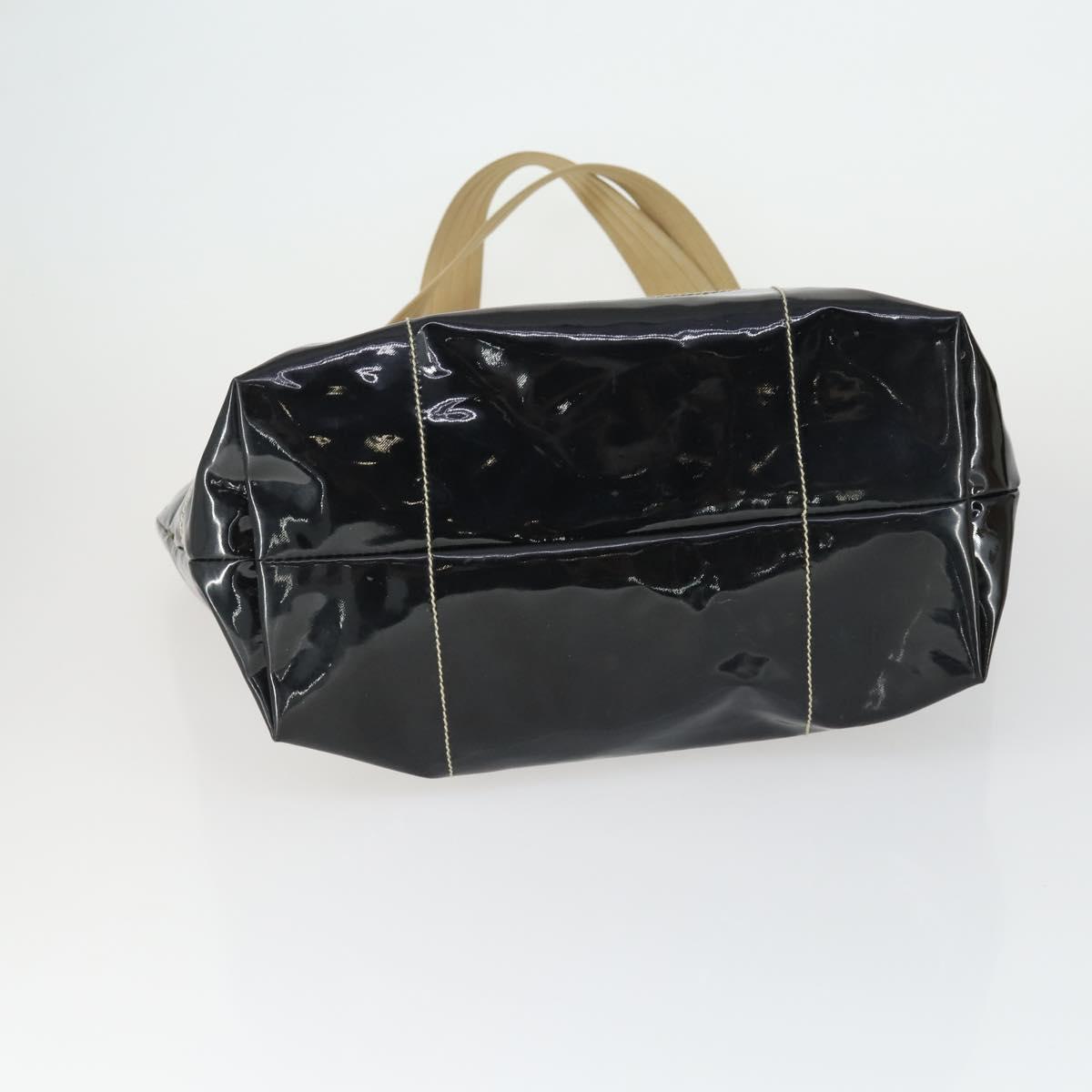 Salvatore Ferragamo Bag leather Patent 4 Set Black Beige white Auth 165131