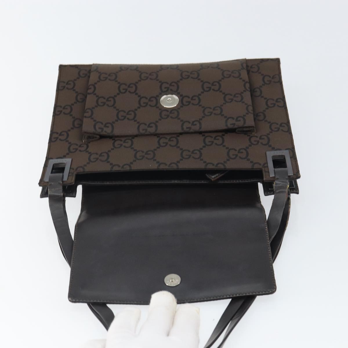 GUCCI GG Canvas Hand Bag Brown 001 3068 Auth 165134
