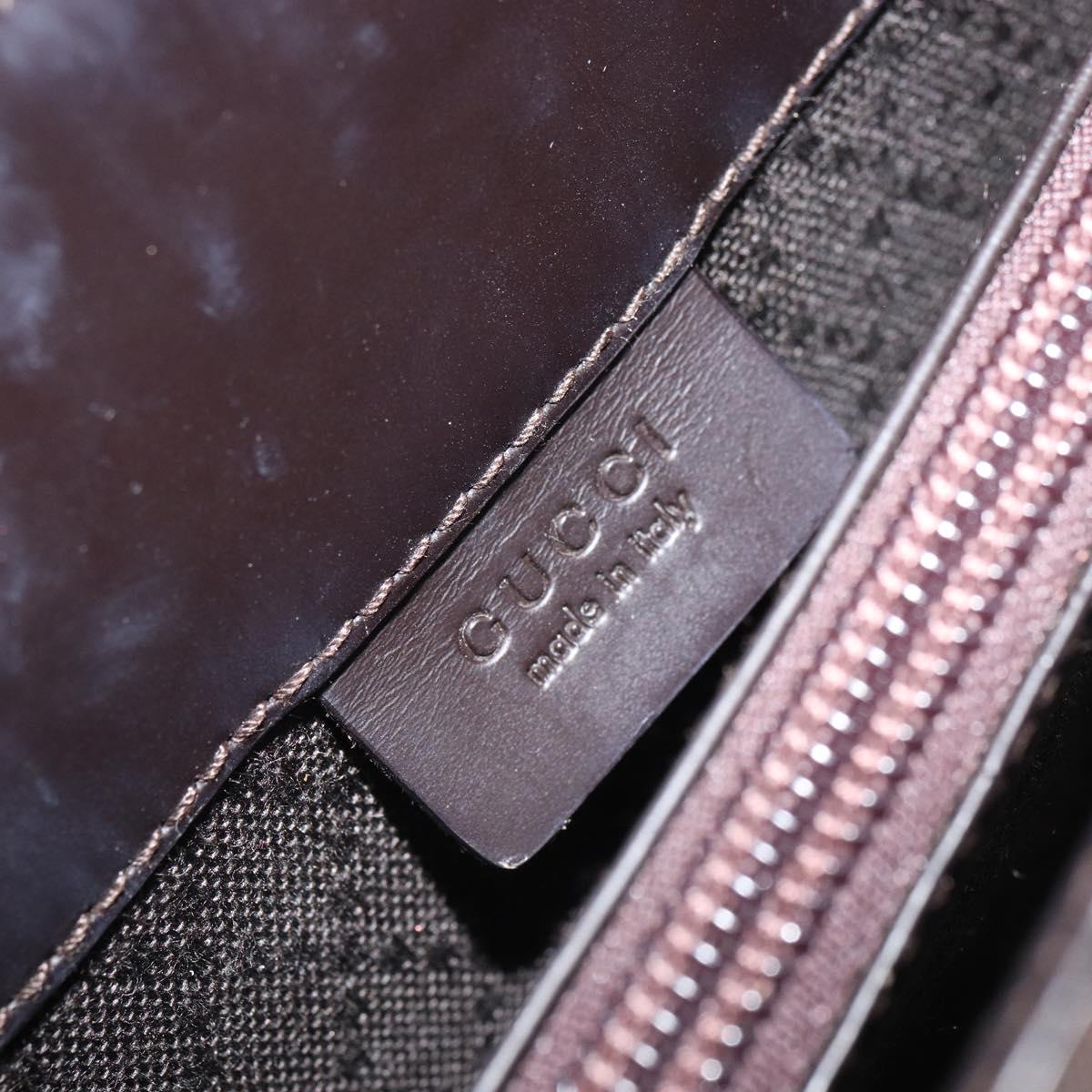 GUCCI GG Canvas Hand Bag Brown 001 3068 Auth 165134