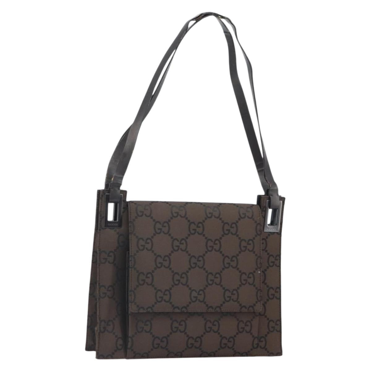 GUCCI GG Canvas Hand Bag Brown 001 3068 Auth 165134