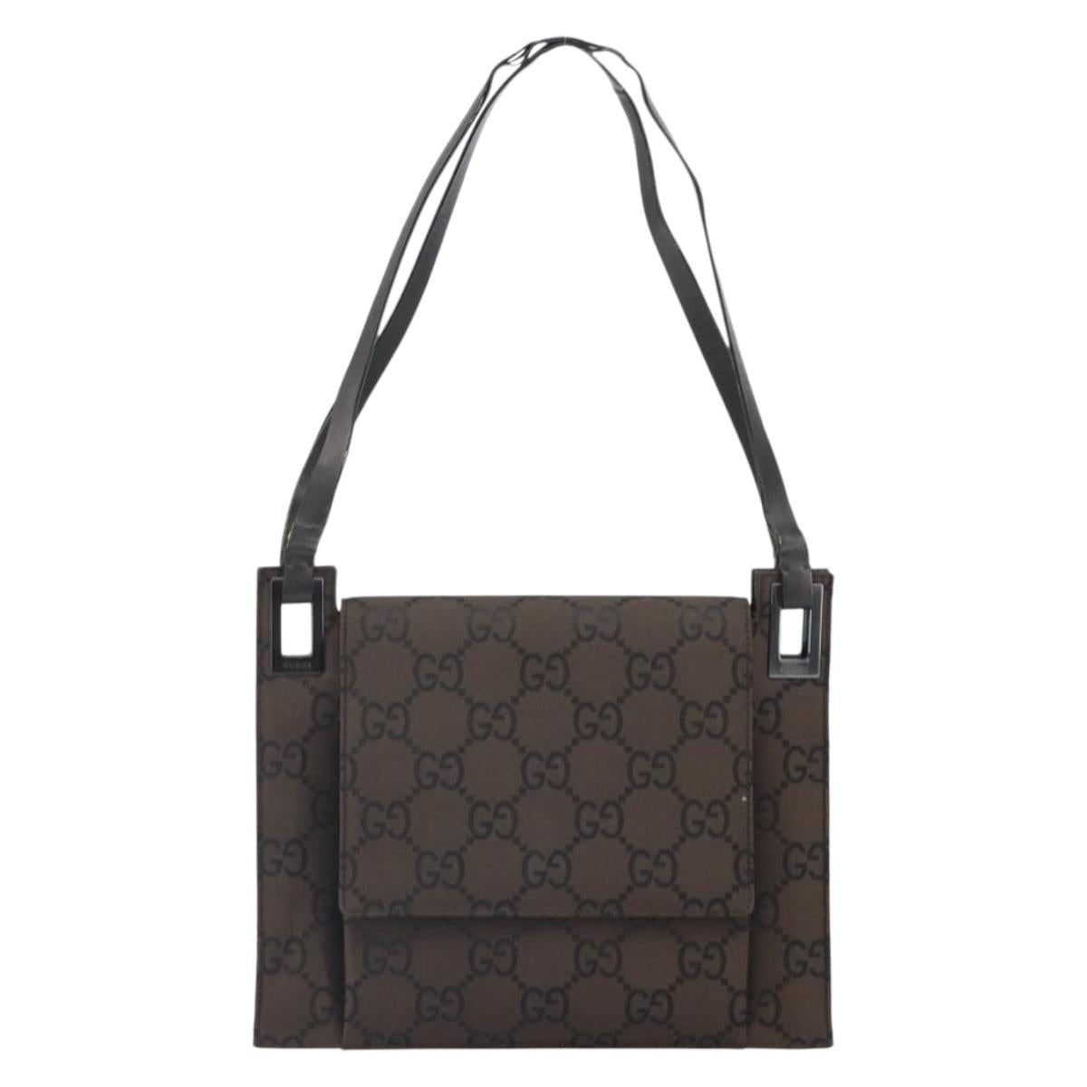 GUCCI GG Canvas Hand Bag Brown 001 3068 Auth 165134