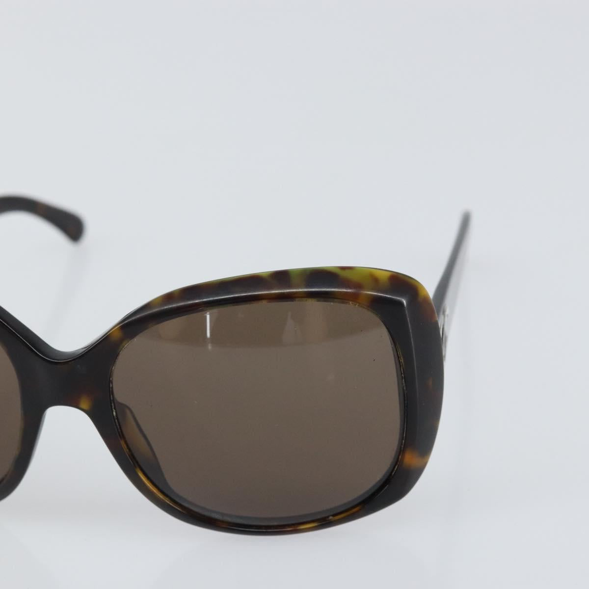 CHANEL Sunglasses plastic Black CC Auth 165138
