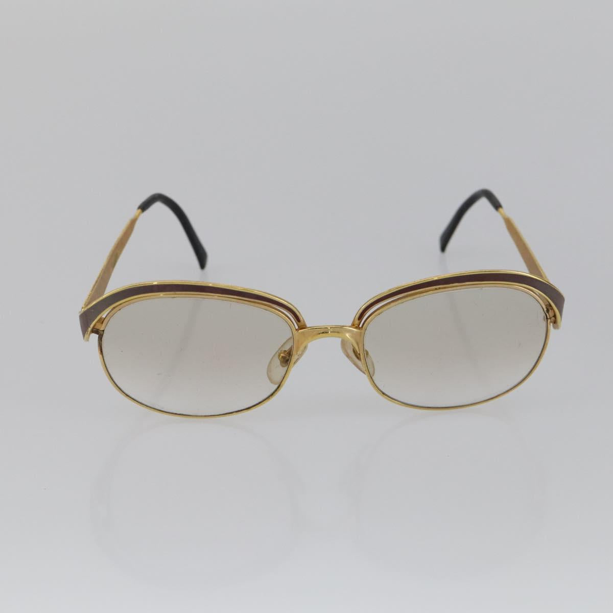 Christian Dior Celine Balenciaga Glasses metal 4 Set Brown Gold Auth 165141