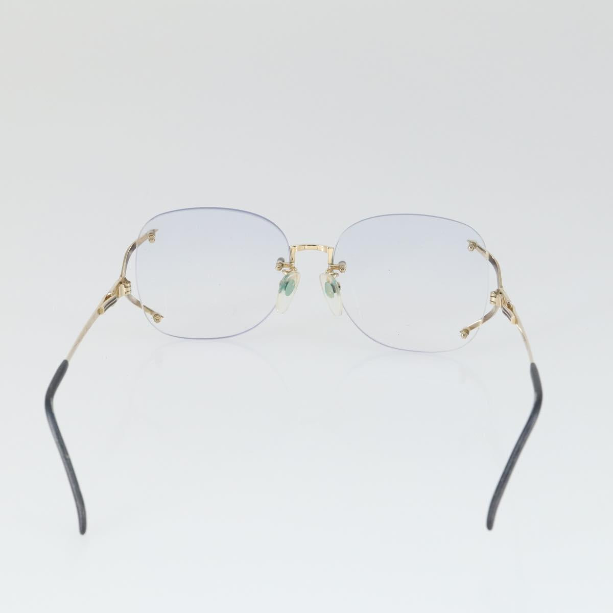 SAINT LAURENT Glasses plastic 4 Set Black Gold Auth 165142