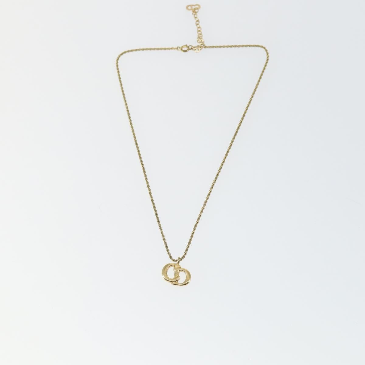 Christian Dior Necklace metal 7 Set Gold Auth 165144