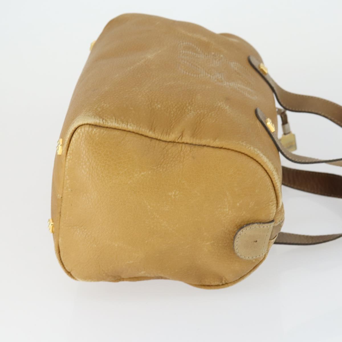 CELINE MCM Loewe Vicetos Logogram Shoulder Bag PVC 4 Set Beige Black Auth 165148