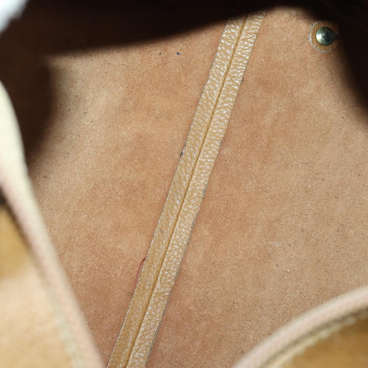 CELINE MCM Loewe Vicetos Logogram Shoulder Bag PVC 4 Set Beige Black Auth 165148