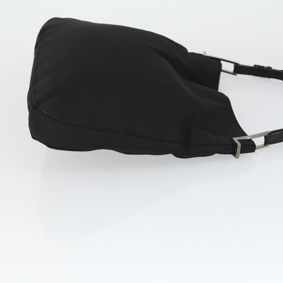 GUCCI GG Canvas Shoulder Bag Nylon Leather 4 Set Black Beige Auth 165149