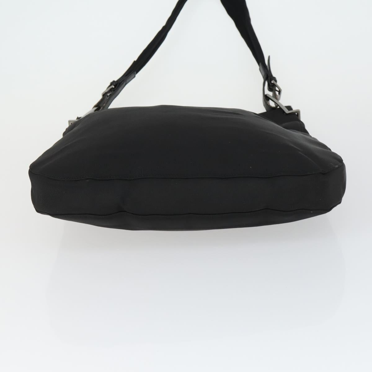 GUCCI GG Canvas Shoulder Bag Nylon Leather 4 Set Black Beige Auth 165149