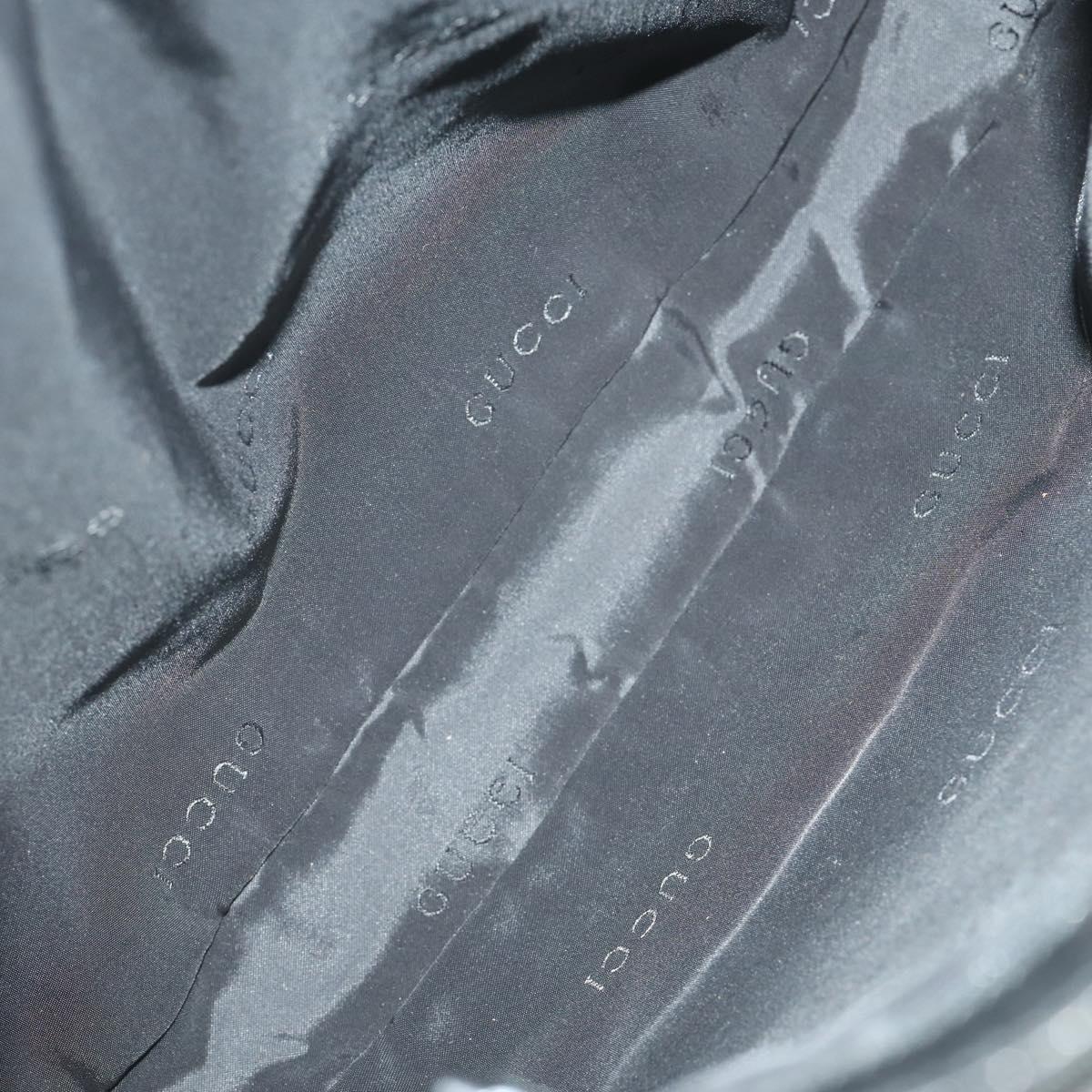 GUCCI GG Canvas Shoulder Bag Nylon Leather 4 Set Black Beige Auth 165149