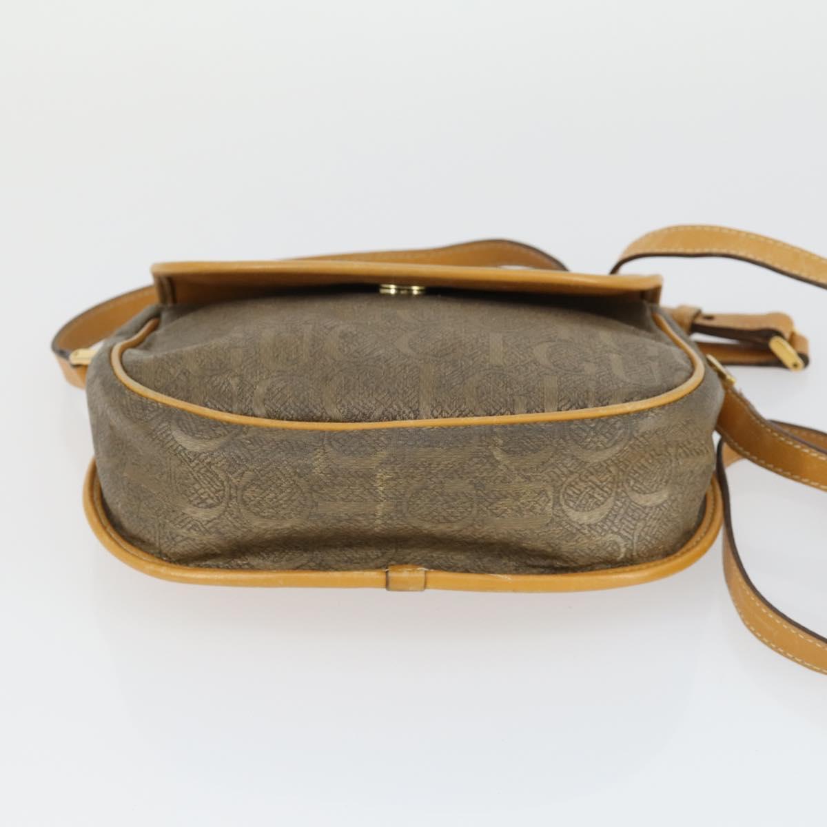 GUCCI GG Canvas Shoulder Bag Nylon Leather 4 Set Black Beige Auth 165149