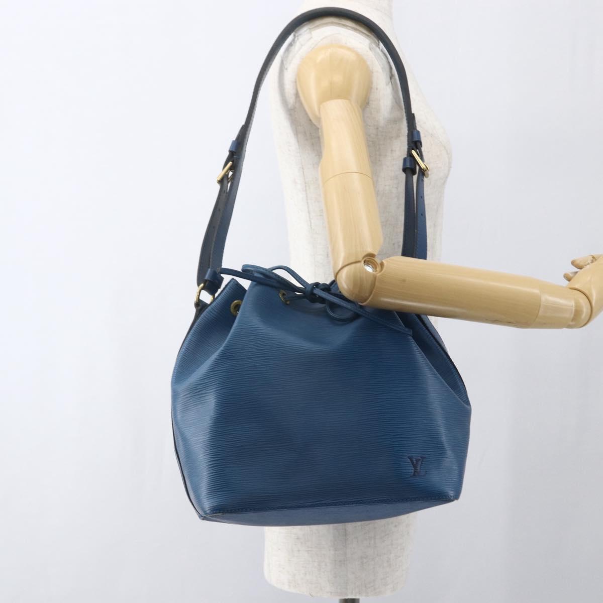 LOUIS VUITTON Epi Petit Noe Shoulder Bag Blue M44105 LV Auth 165161