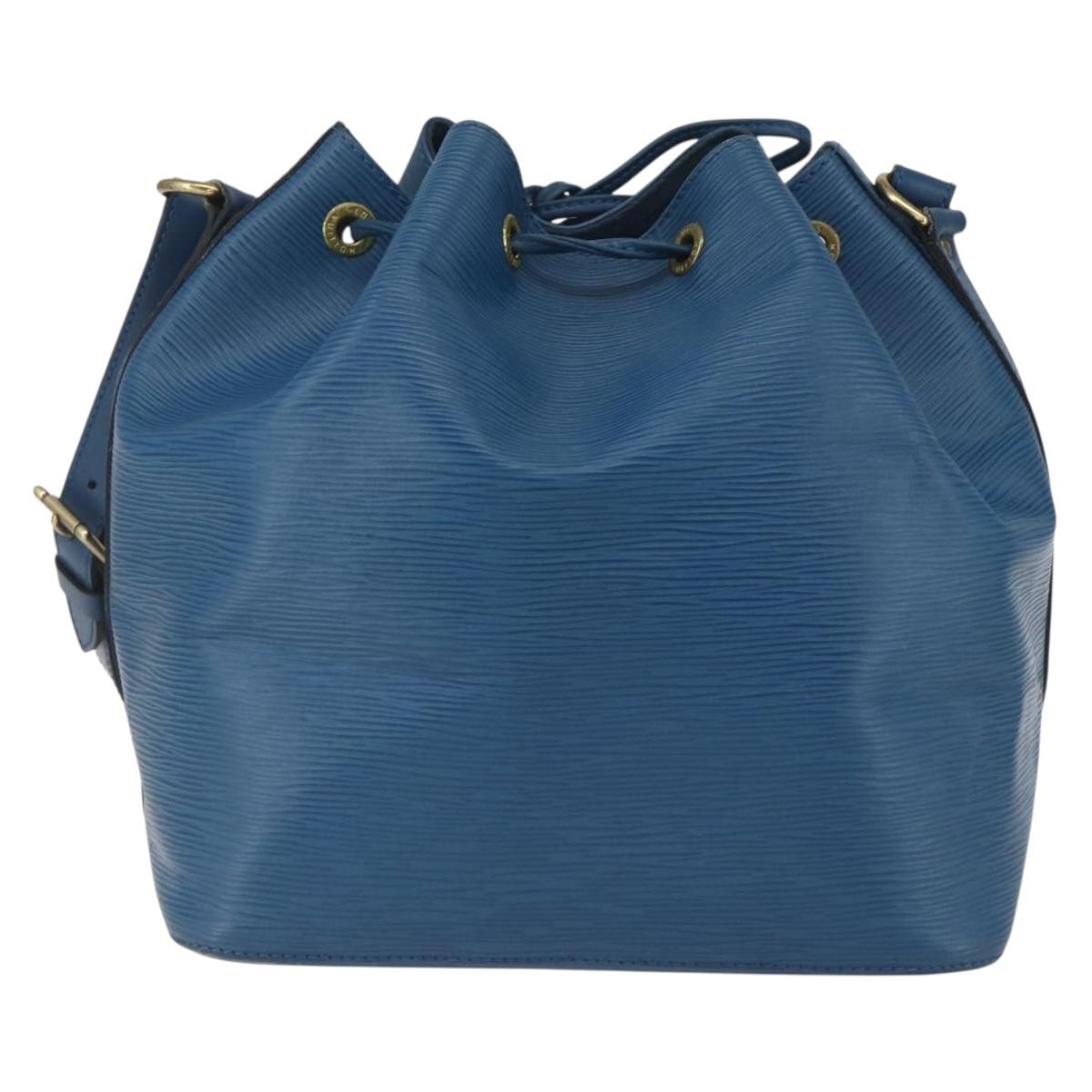 LOUIS VUITTON Epi Petit Noe Shoulder Bag Blue M44105 LV Auth 165161