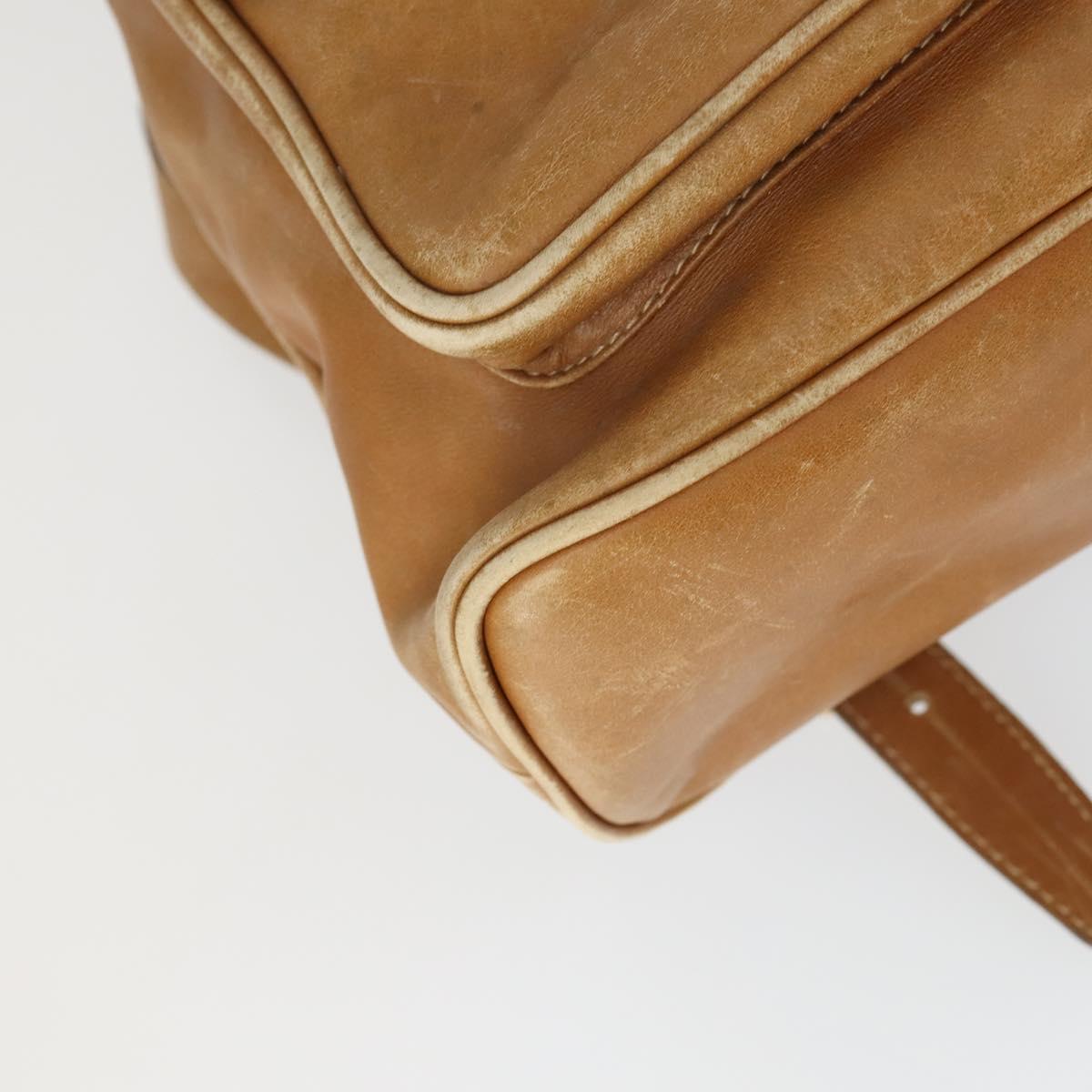 GUCCI Bamboo Backpack Leather Beige Gold 003 2058 0016 Auth 165169