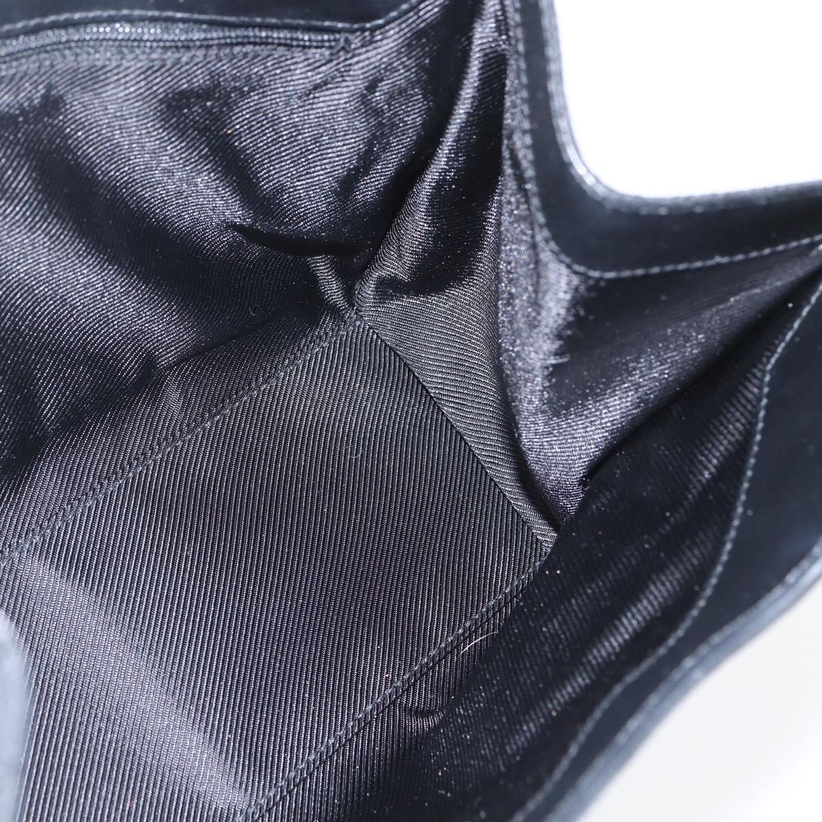 GUCCI GG Canvas Jackie Shoulder Bag Black Silver 01719 Auth 165174V