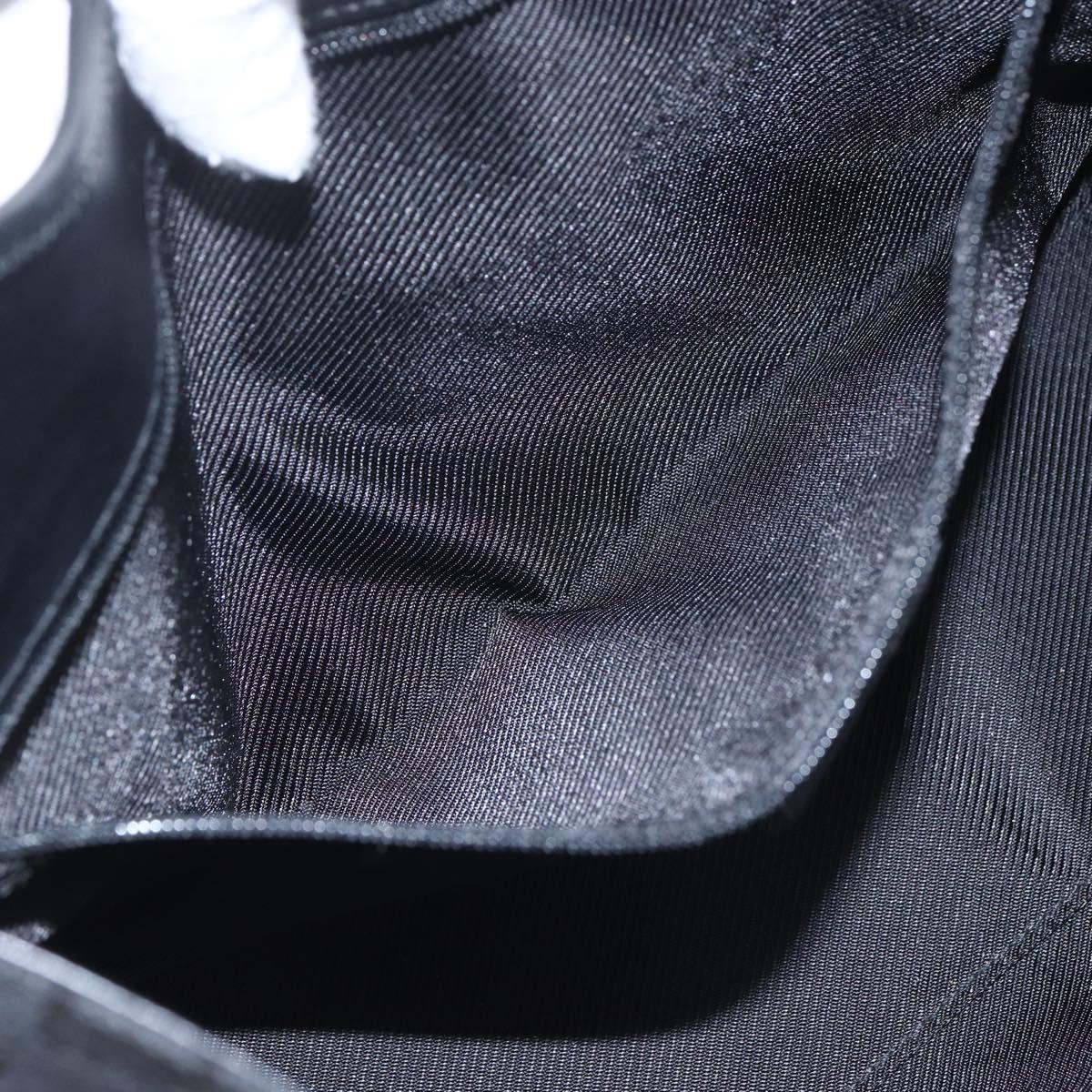 GUCCI GG Canvas Jackie Shoulder Bag Black Silver 01719 Auth 165174V