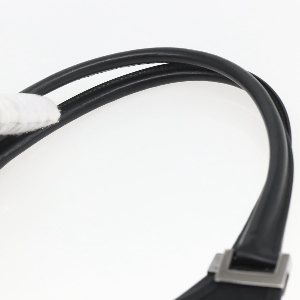 GUCCI GG Canvas Jackie Shoulder Bag Black Silver 01719 Auth 165174V