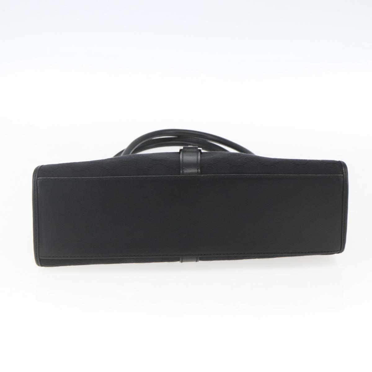 GUCCI GG Canvas Jackie Shoulder Bag Black Silver 01719 Auth 165174V