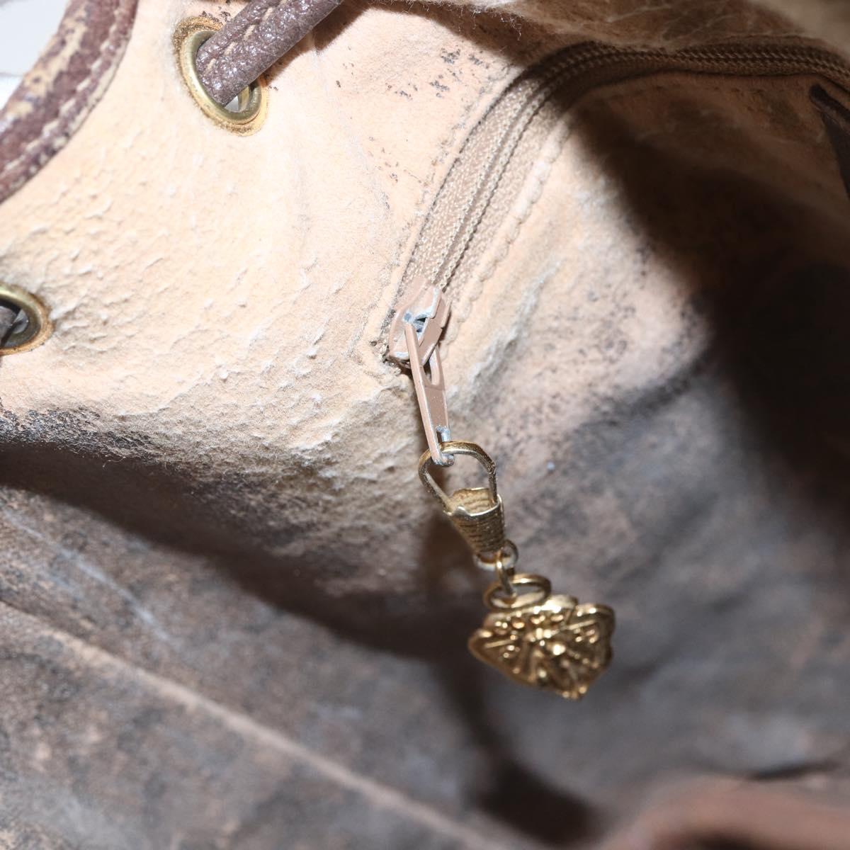 GUCCI GG Supreme Purse Bag PVC Leather Beige Gold 001 115 6179 Auth 165181