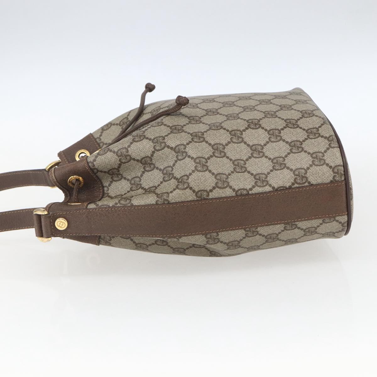 GUCCI GG Supreme Purse Bag PVC Leather Beige Gold 001 115 6179 Auth 165181