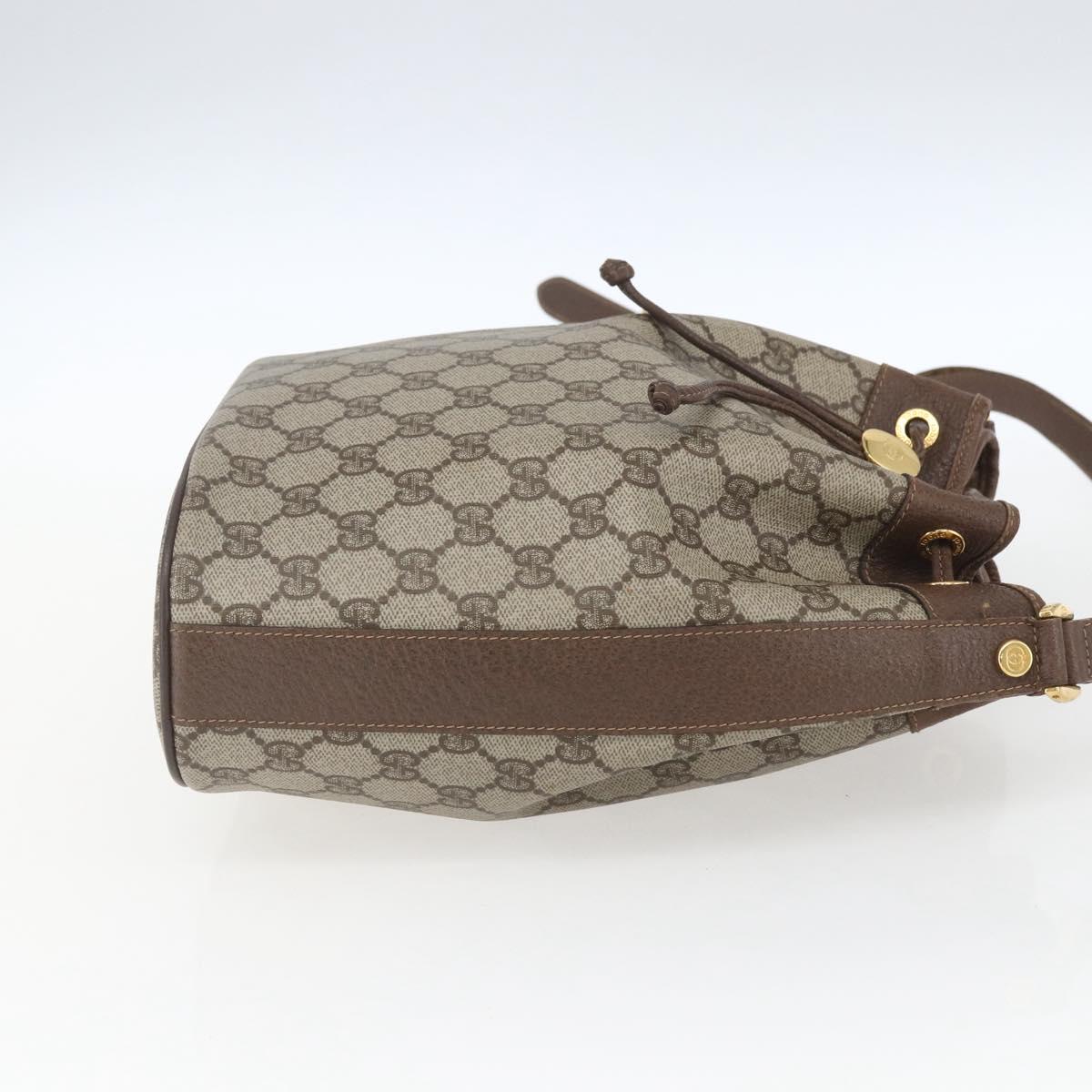 GUCCI GG Supreme Purse Bag PVC Leather Beige Gold 001 115 6179 Auth 165181