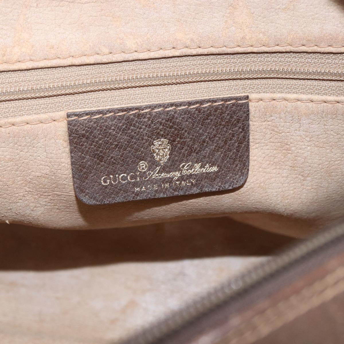 GUCCI GG Supreme Web Sherry Line Bag PVC Beige Gold 56 02 088 Auth 165182