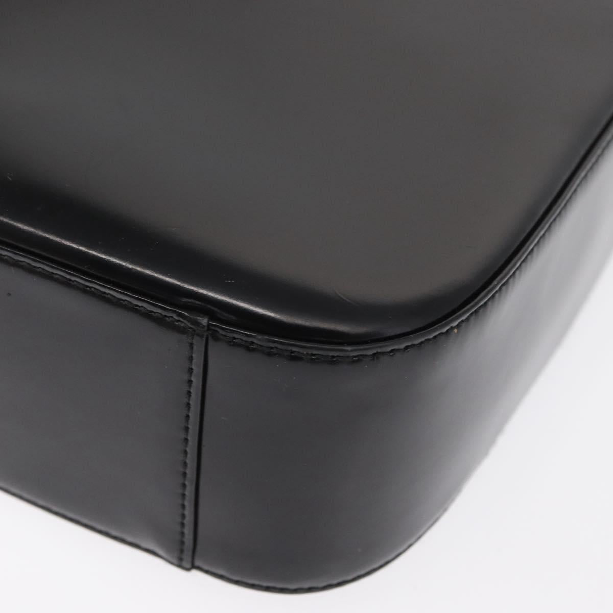 GUCCI Hand Bag Patent leather Black 007 0249 Auth 165185