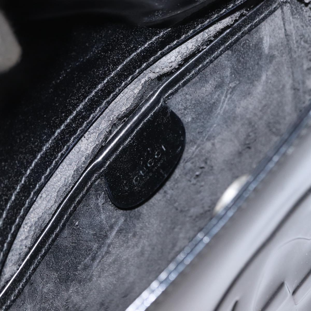 GUCCI Hand Bag Patent leather Black 007 0249 Auth 165185