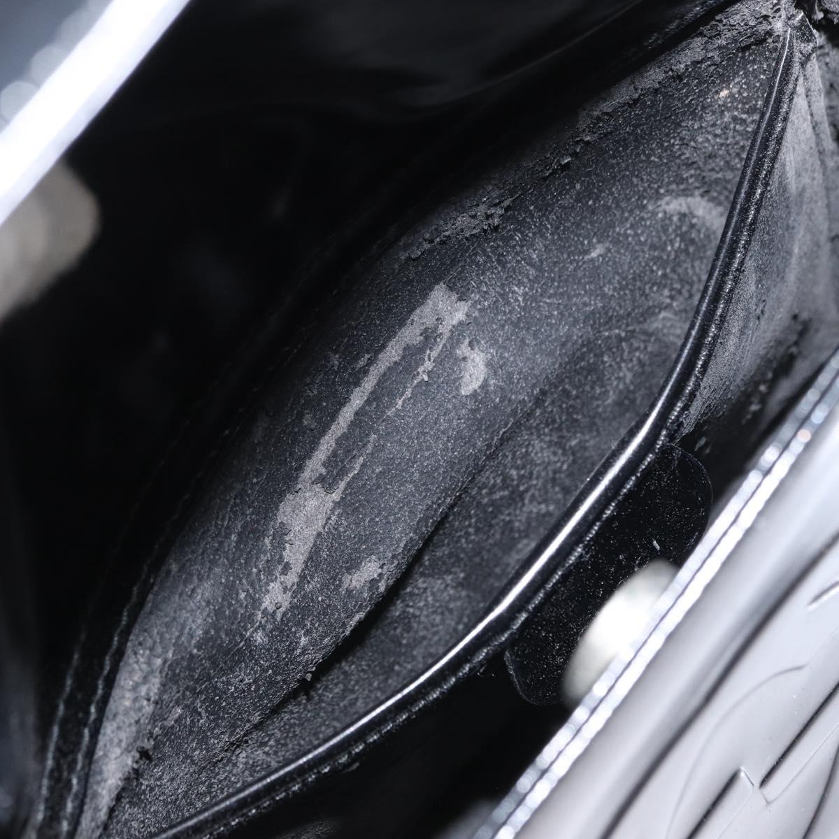 GUCCI Hand Bag Patent leather Black 007 0249 Auth 165185