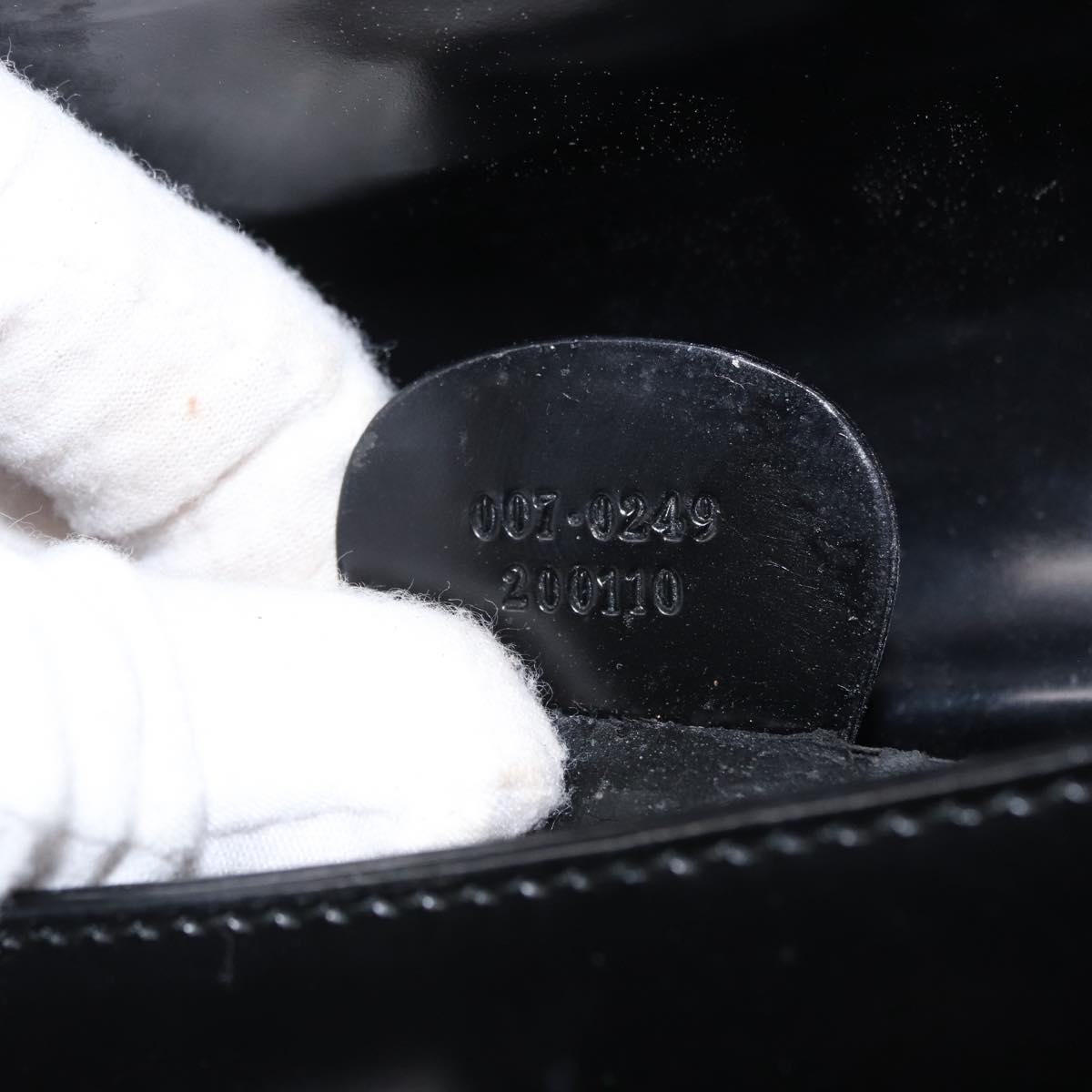 GUCCI Hand Bag Patent leather Black 007 0249 Auth 165185