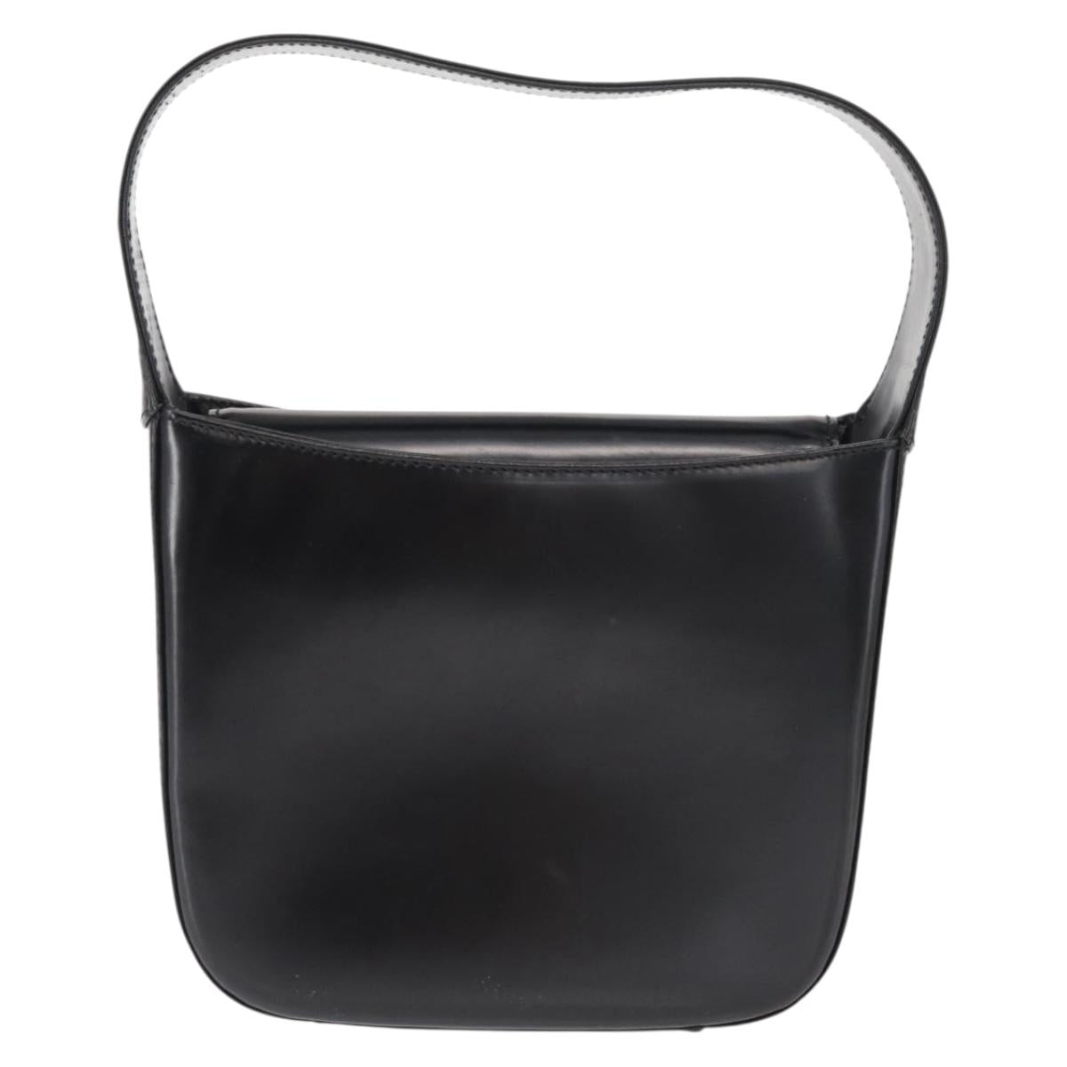 GUCCI Hand Bag Patent leather Black 007 0249 Auth 165185