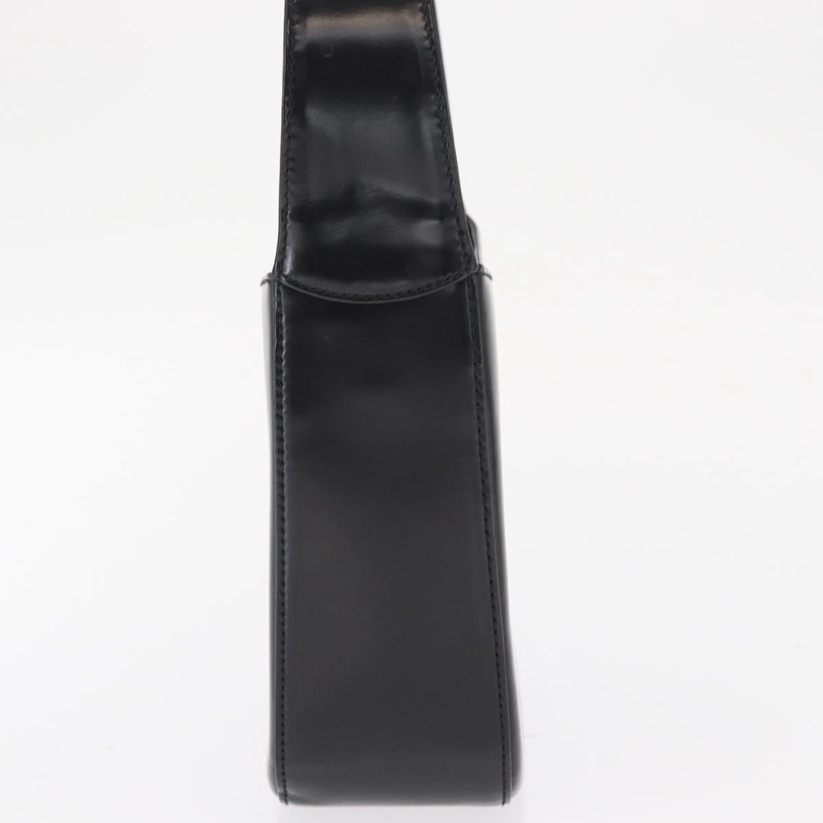 GUCCI Hand Bag Patent leather Black 007 0249 Auth 165185