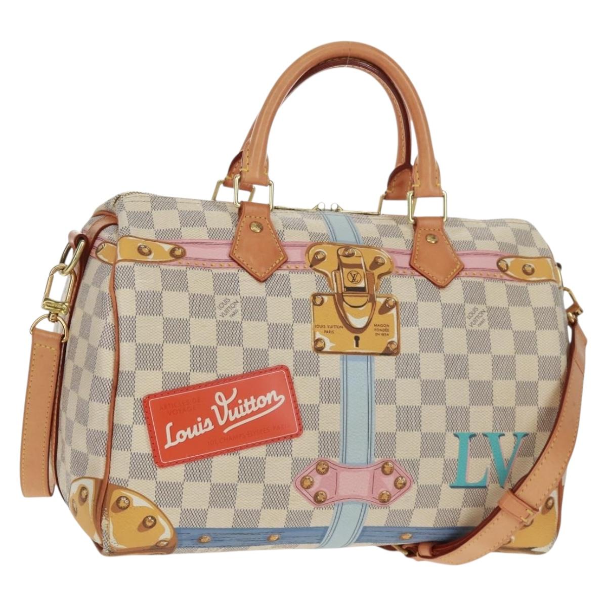 LOUIS VUITTON Tahiti Summer Trunk Speedy Bandouliere 30 N41063 Auth 165214SAV
