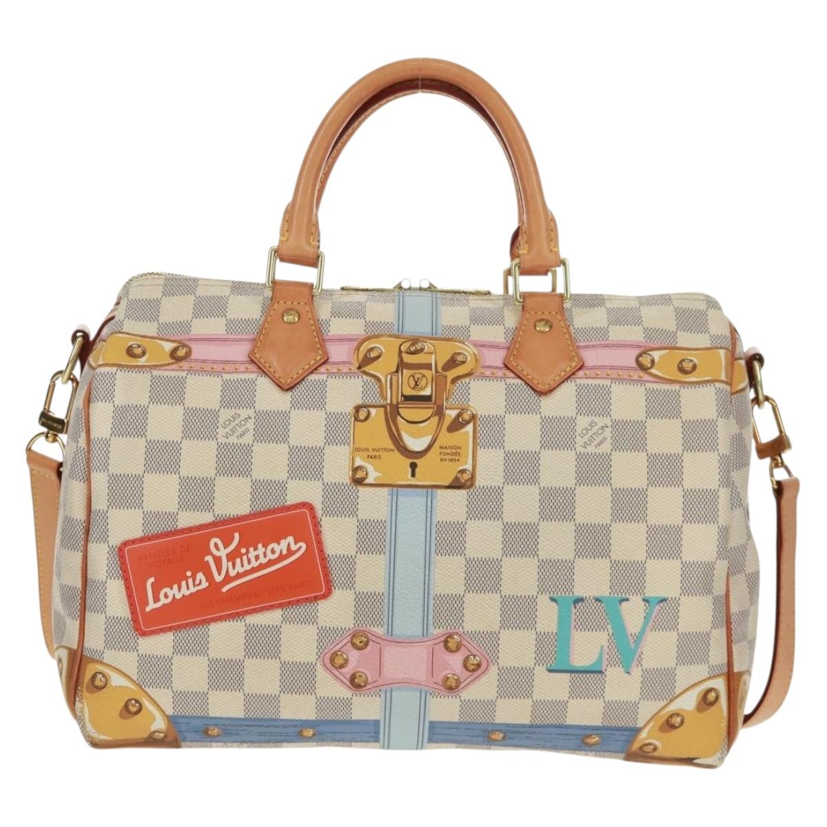 LOUIS VUITTON Tahiti Summer Trunk Speedy Bandouliere 30 N41063 Auth 165214SAV
