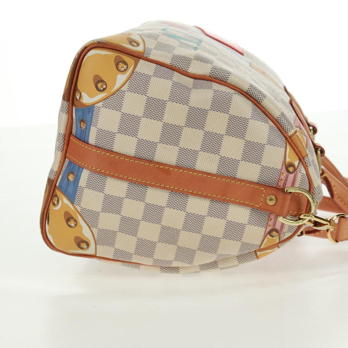 LOUIS VUITTON Tahiti Summer Trunk Speedy Bandouliere 30 N41063 Auth 165214SAV