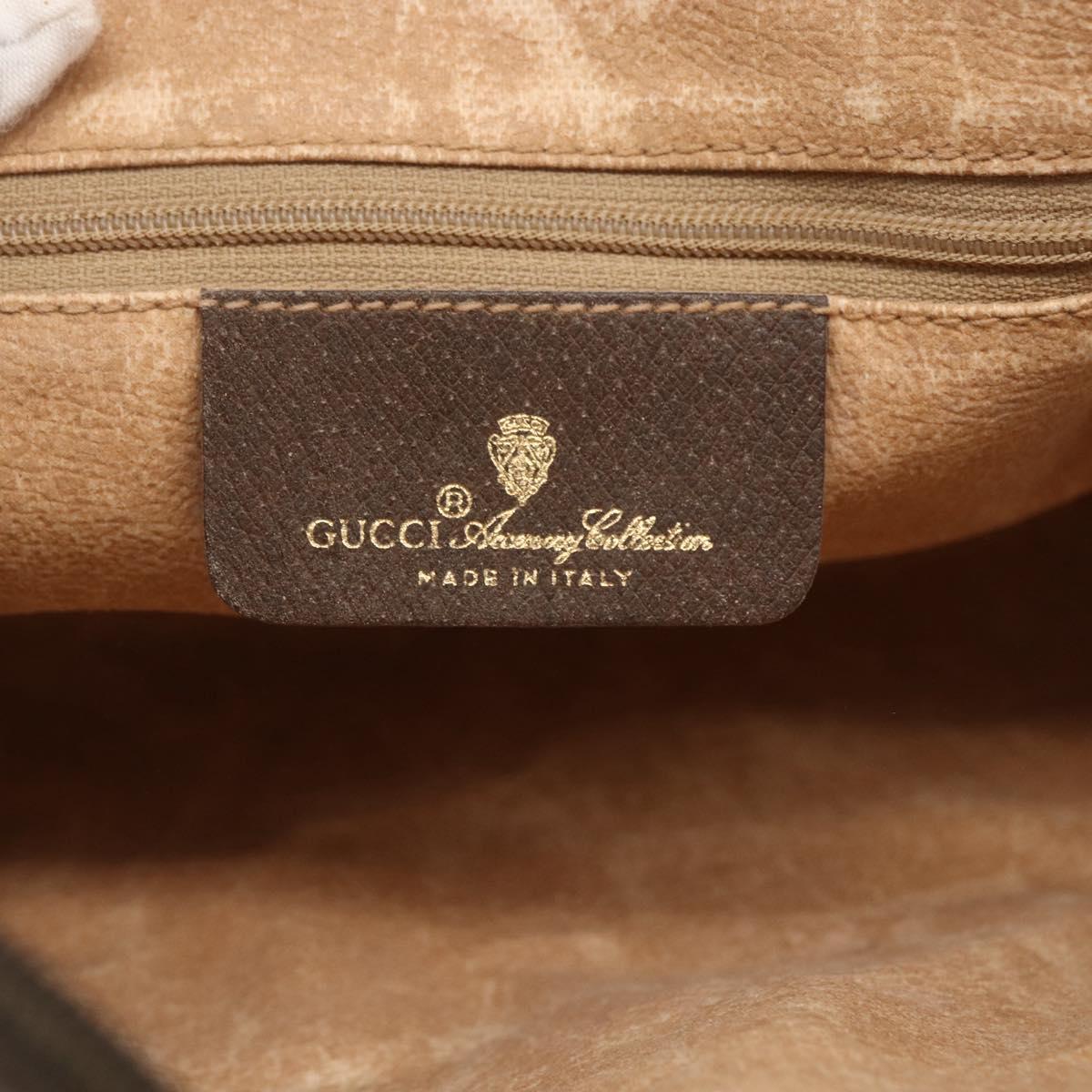 GUCCI GG Supreme Web Sherry Line Bag PVC Beige Gold 56 02 088 Auth 165218