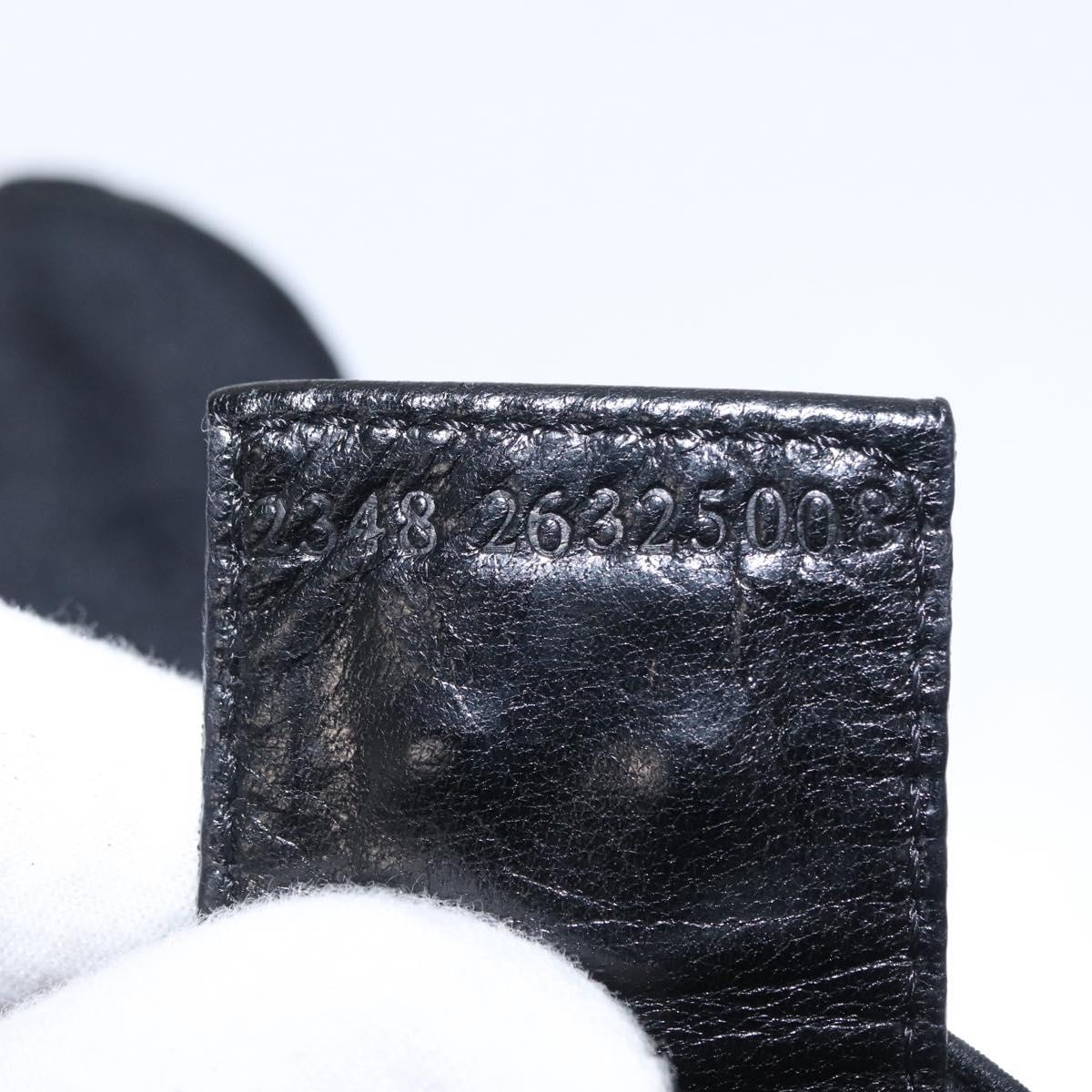 FENDI Mamma Baguette Shoulder Bag Nylon Black Silver Auth 165232