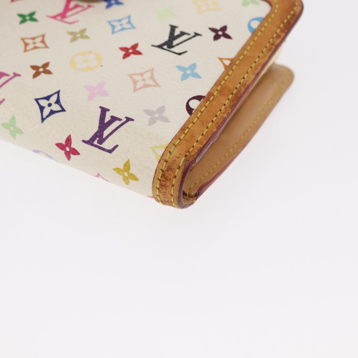 LOUIS VUITTON Multicolor Porte MonnaieViennois Wallet White M92987 Auth 165244
