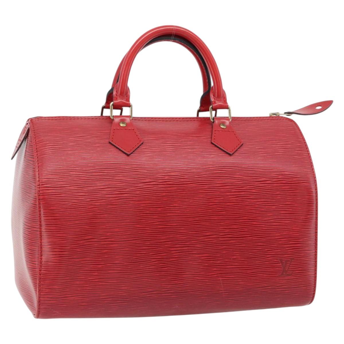 LOUIS VUITTON Epi Speedy 30 Hand Bag Castilian Red M43007 LV Auth 165252A